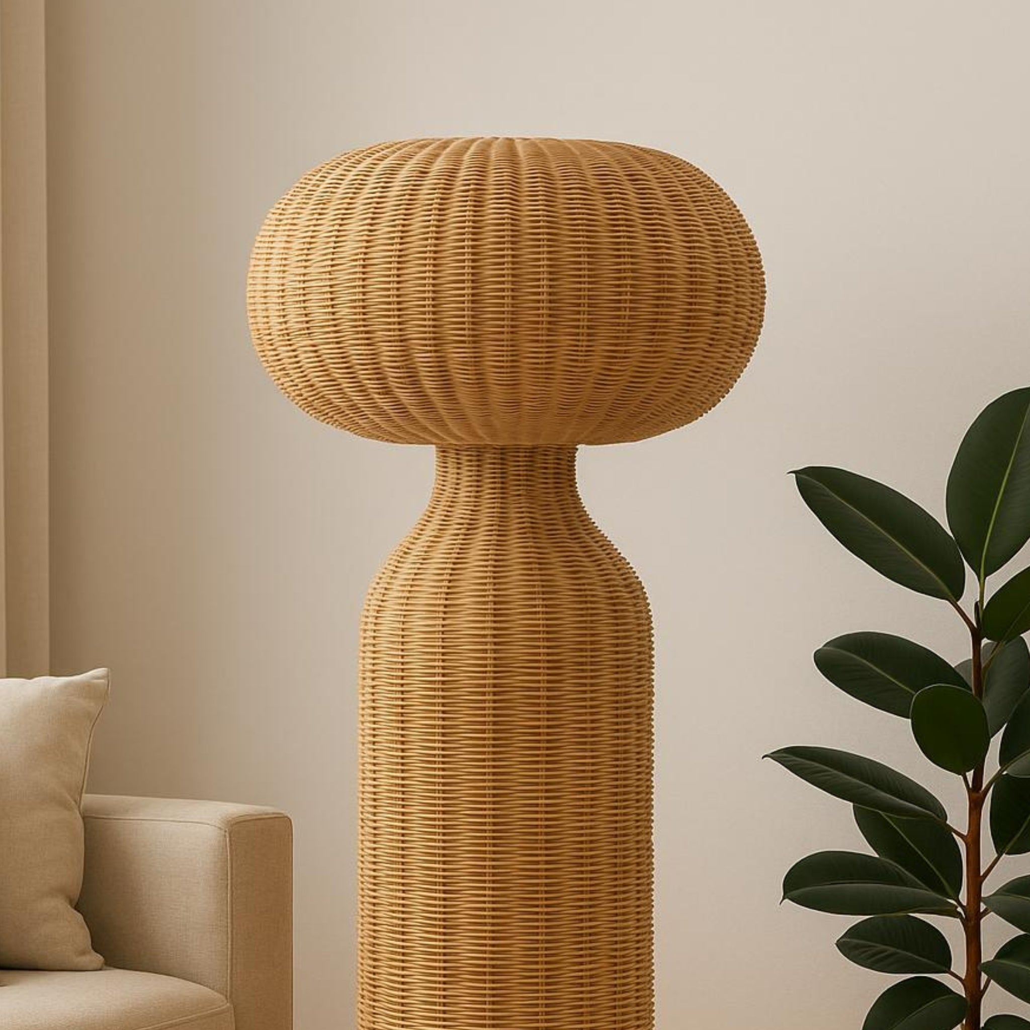 Cane Floor Lamp | Rattan Floor Lamp LP-76